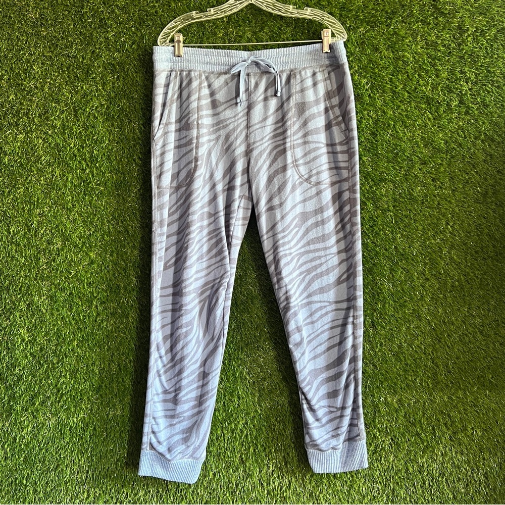 Live Love Lounge Zebra Knit Drawstring Pants Karen Neuburger